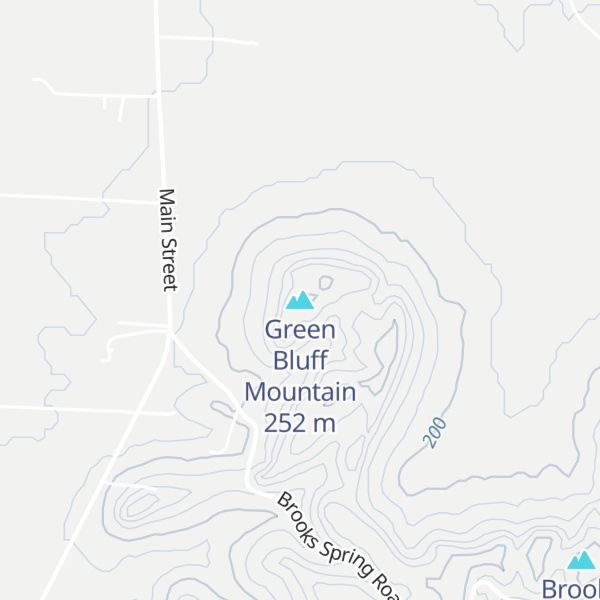 Map of Green Bluff Mountain
