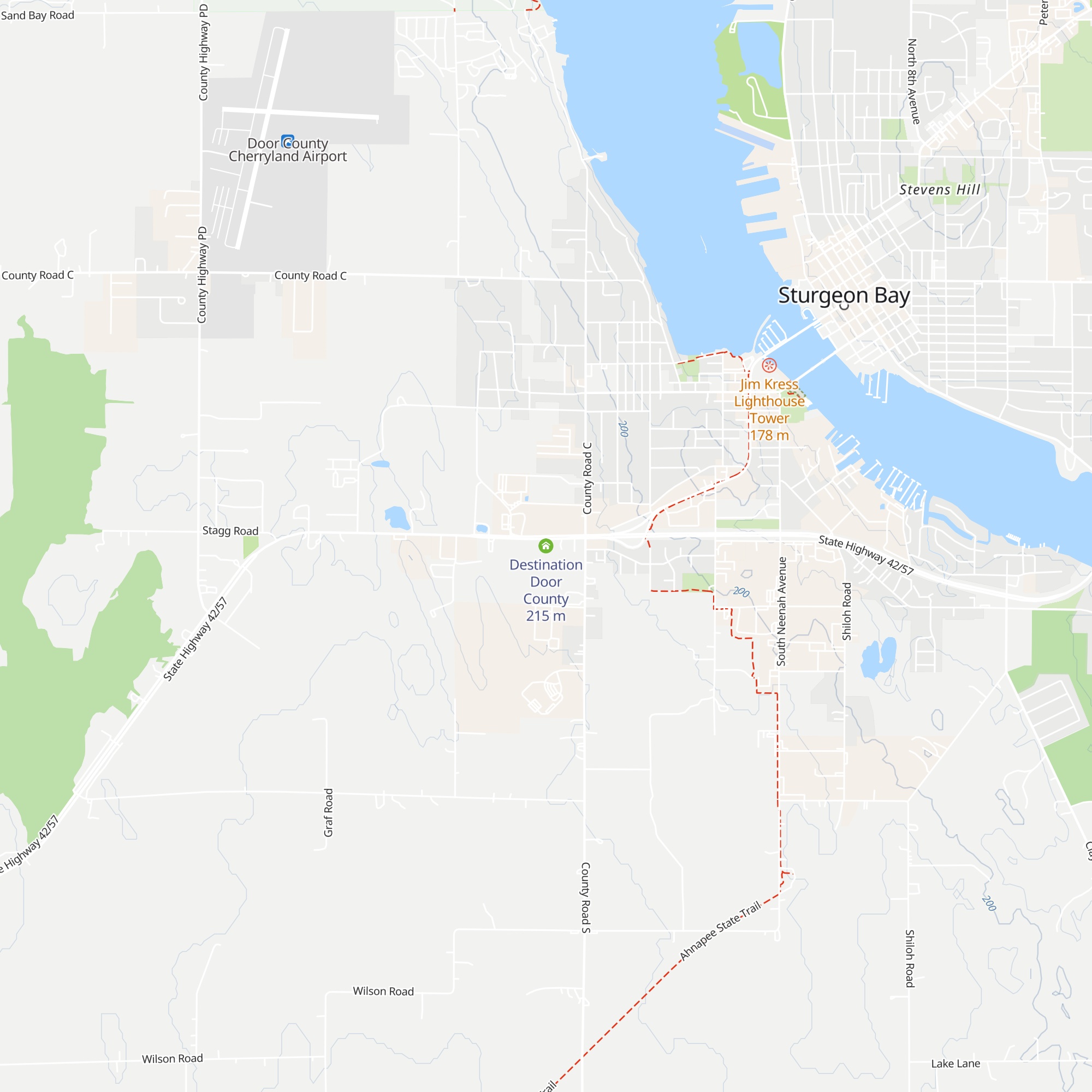 Destination Door County map