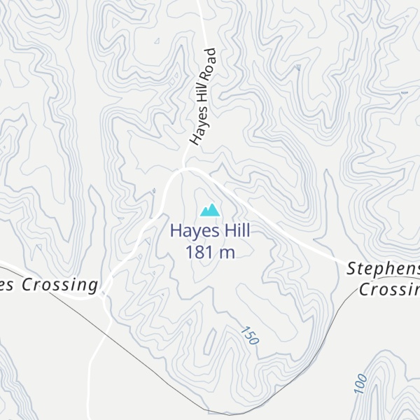 Map of Hayes Hill