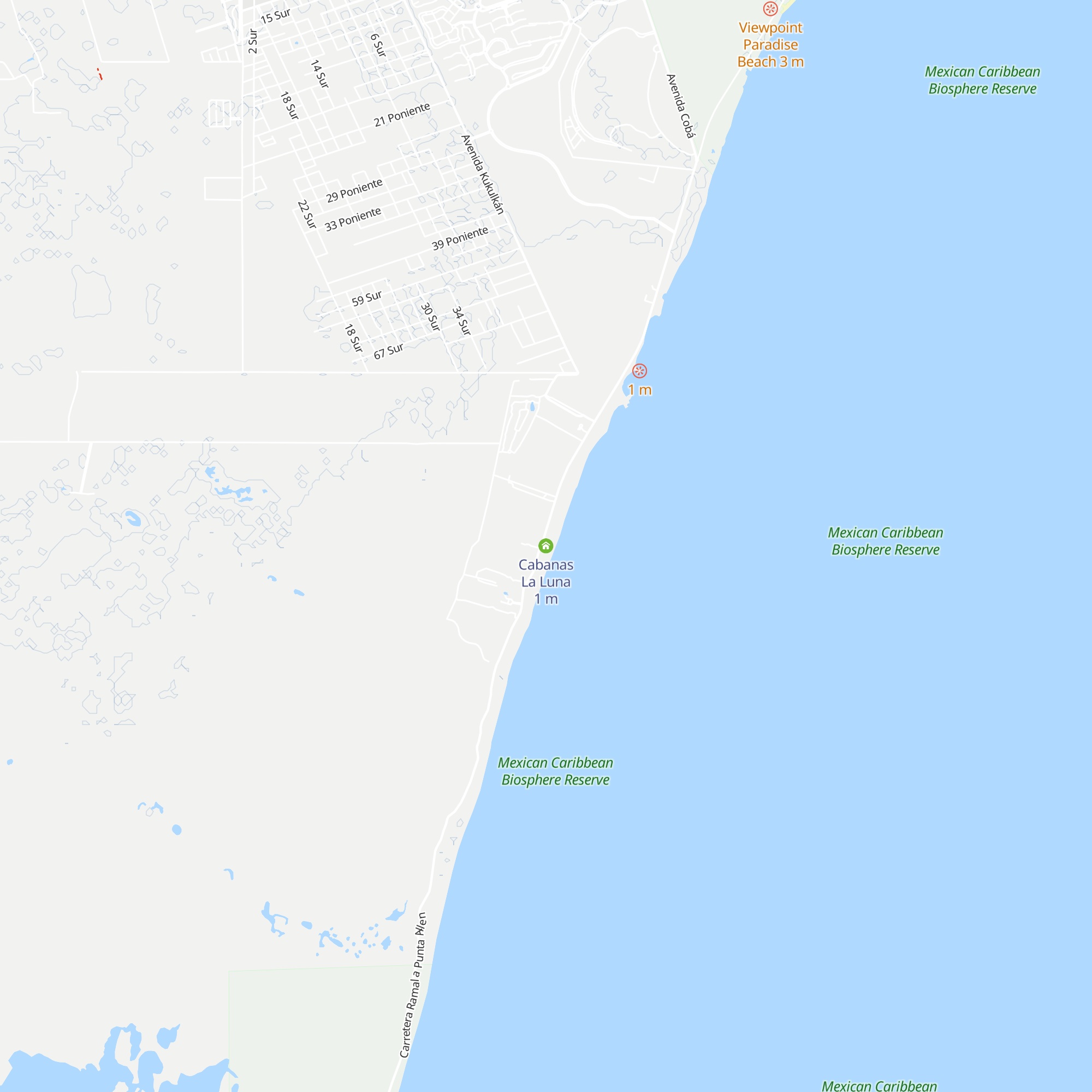 Cabanas La Luna map