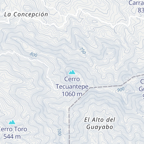 Map of Cerro Tecuantepe