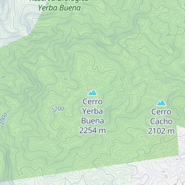 Map of Cerro Yerba Buena