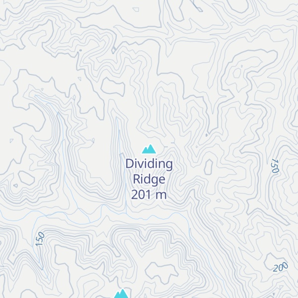 Map of Dividing Ridge
