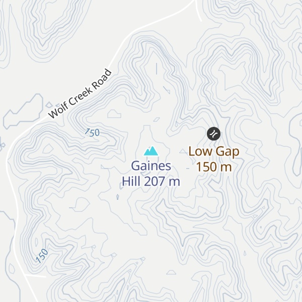 Map of Gaines Hill