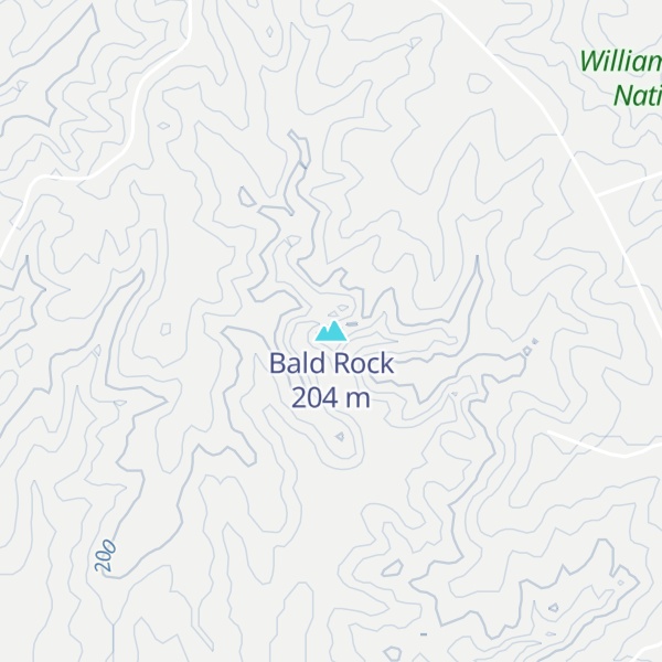 Map of Bald Rock