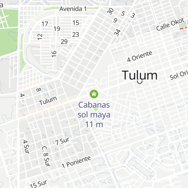 Map of Cabanas sol maya