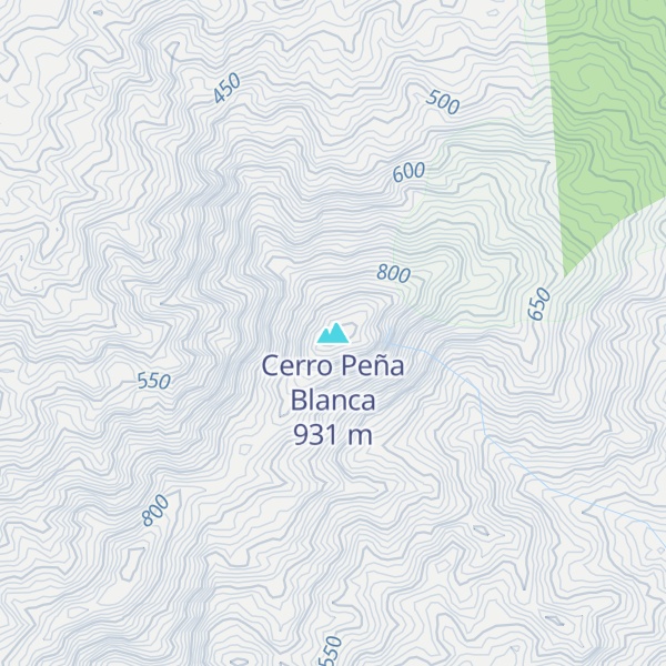 Map of Cerro Peña Blanca