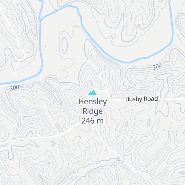 Map of Hensley Ridge