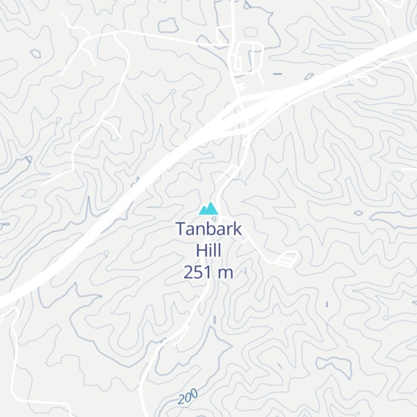 Map of Tanbark Hill