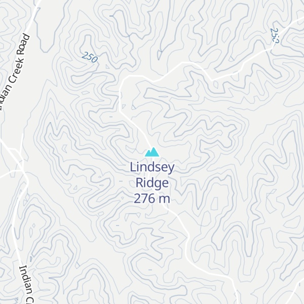 Map of Lindsey Ridge