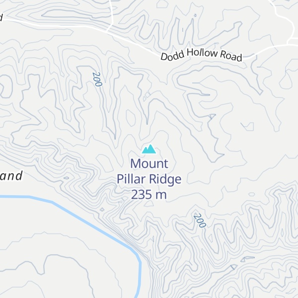 Map of Mount Pillar Ridge
