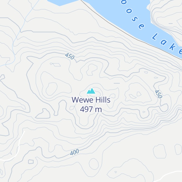 Map of Wewe Hills