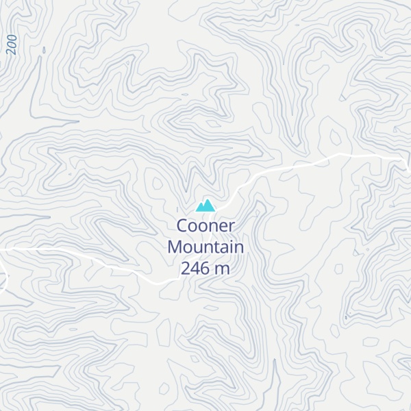 Map of Cooner Mountain