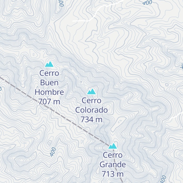 Map of Cerro Colorado