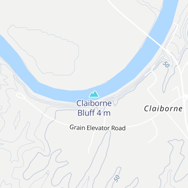 Map of Claiborne Bluff