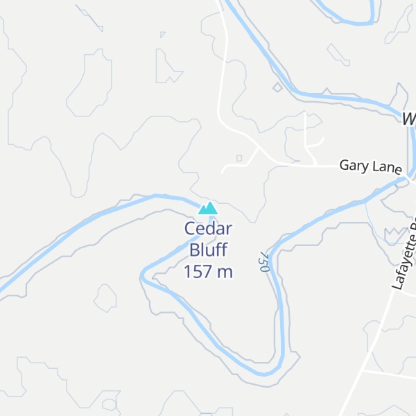Map of Cedar Bluff