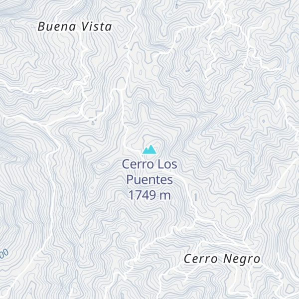 Map of Cerro Los Puentes