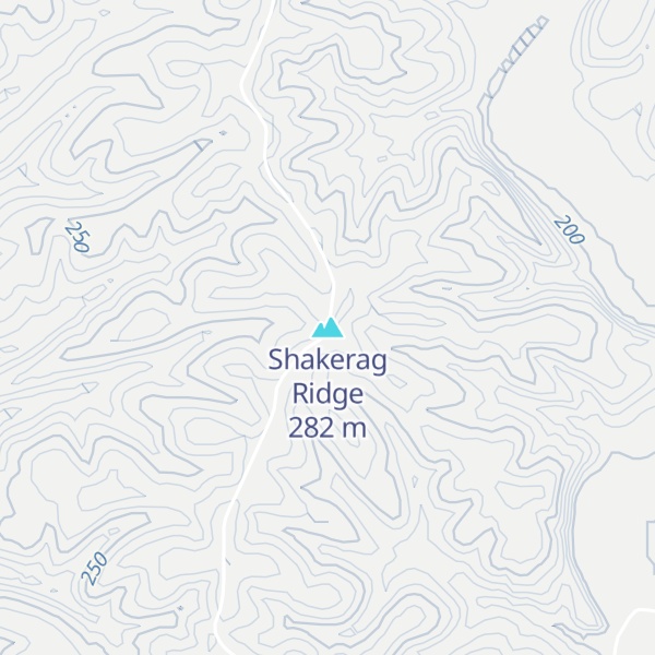 Map of Shakerag Ridge