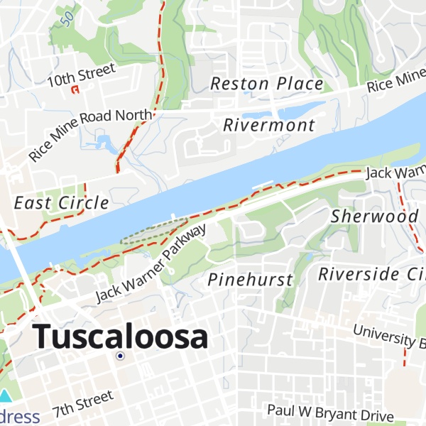 Map of Tuscaloosa City Visitor Center