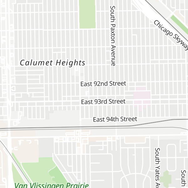 Map of Stony Island Ridge