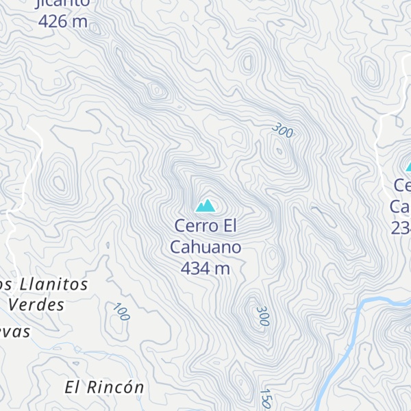 Map of Cerro El Cahuano