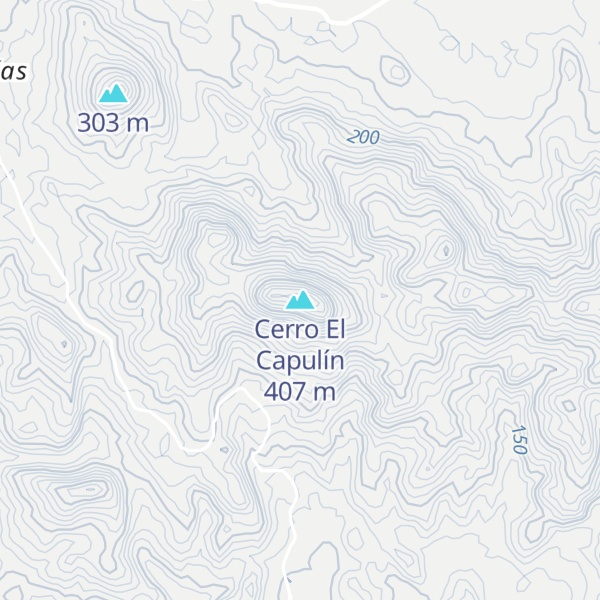 Map of Cerro El Capulín