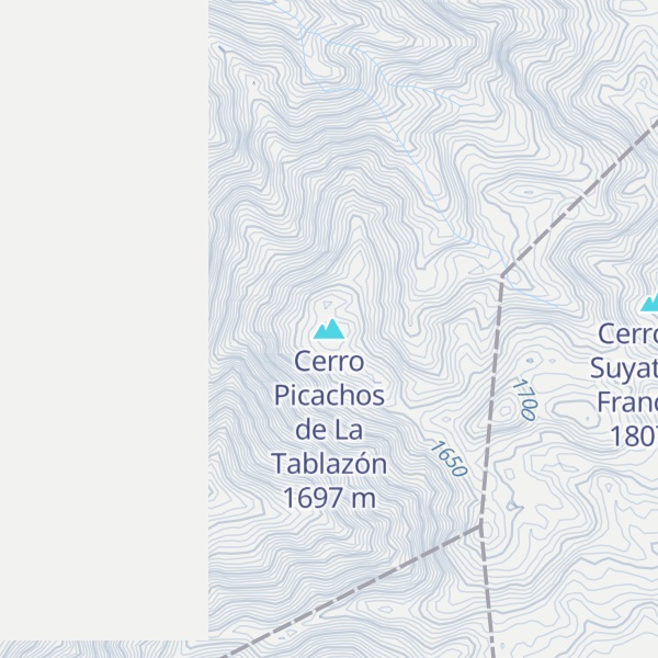 Map of Cerro Picachos de La Tablazón