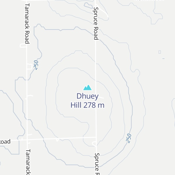 Map of Dhuey Hill
