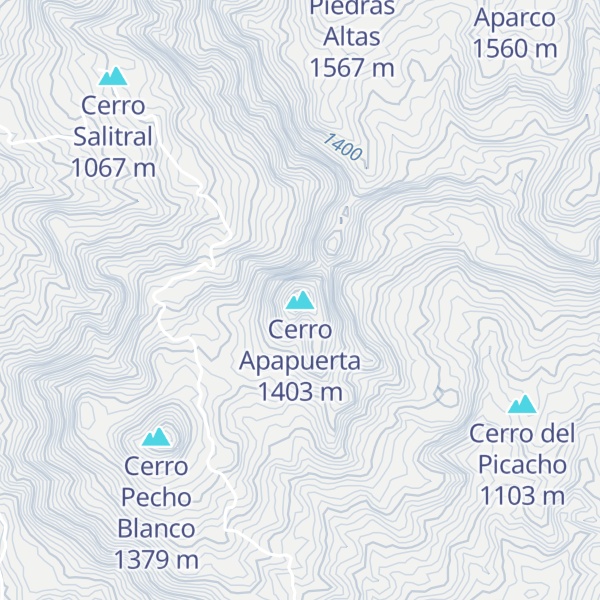 Map of Cerro Apapuerta