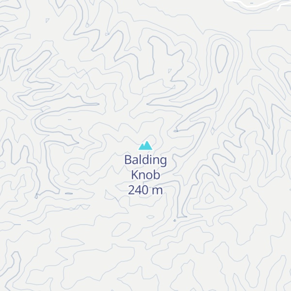 Map of Balding Knob