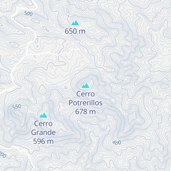 Map of Cerro Potrerillos