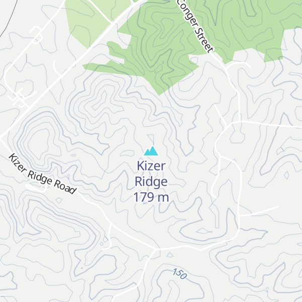 Map of Kizer Ridge