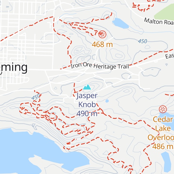 Map of Jasper Knob