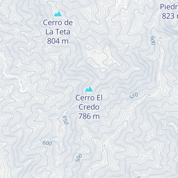 Map of Cerro El Credo
