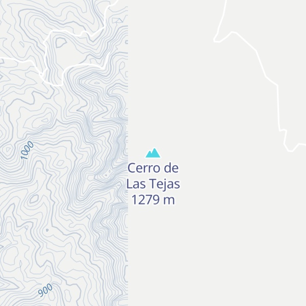 Map of Cerro de Las Tejas