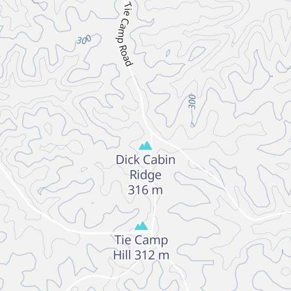 Map of Dick Cabin Ridge