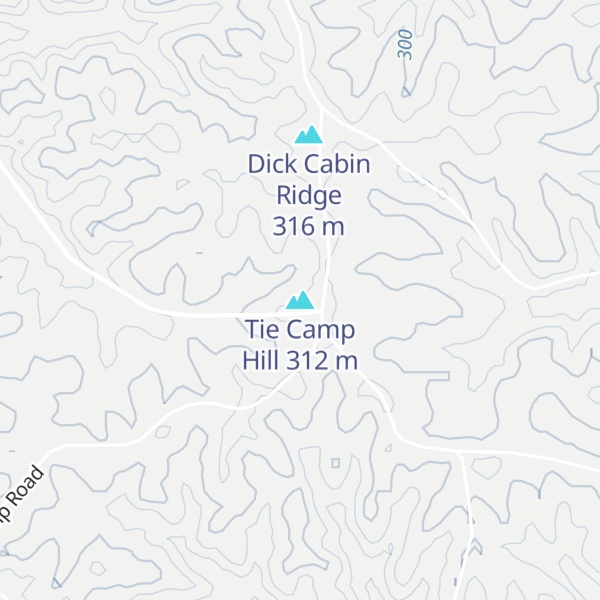 Map of Tie Camp Hill