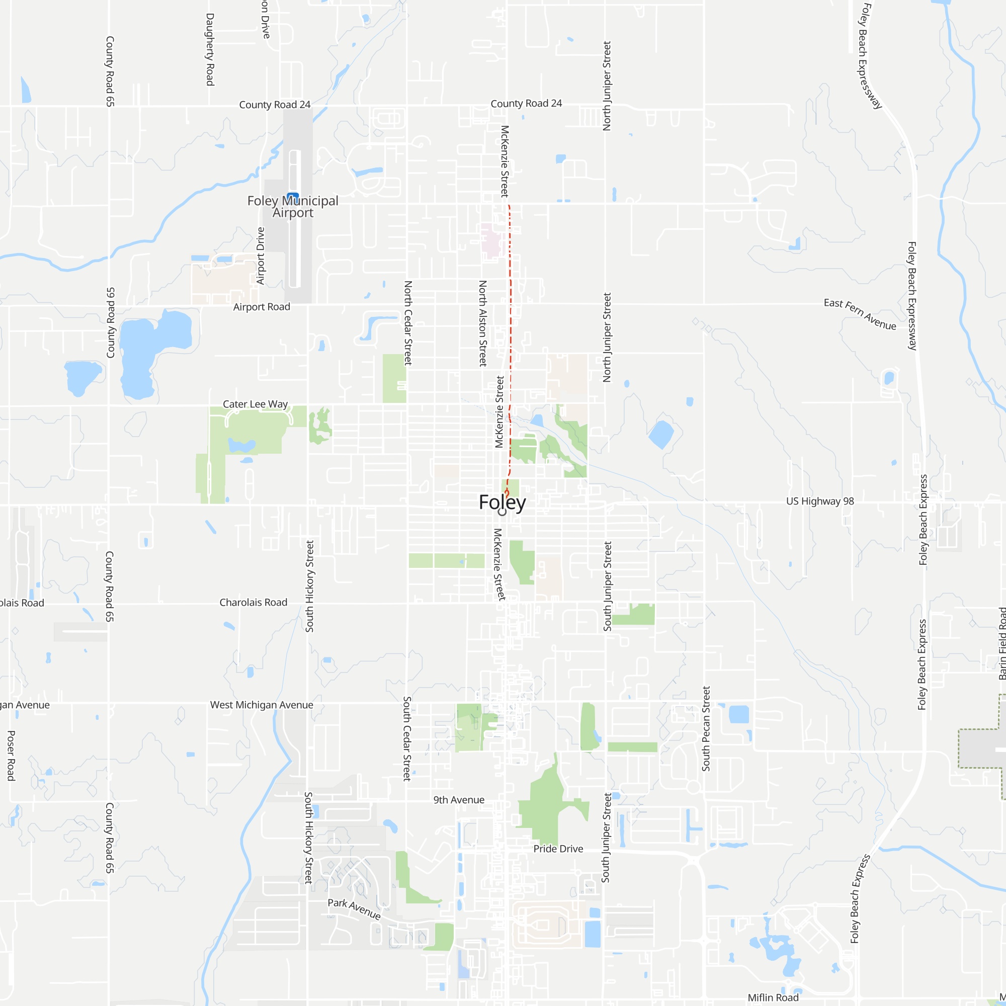 Foley Welcome Center map