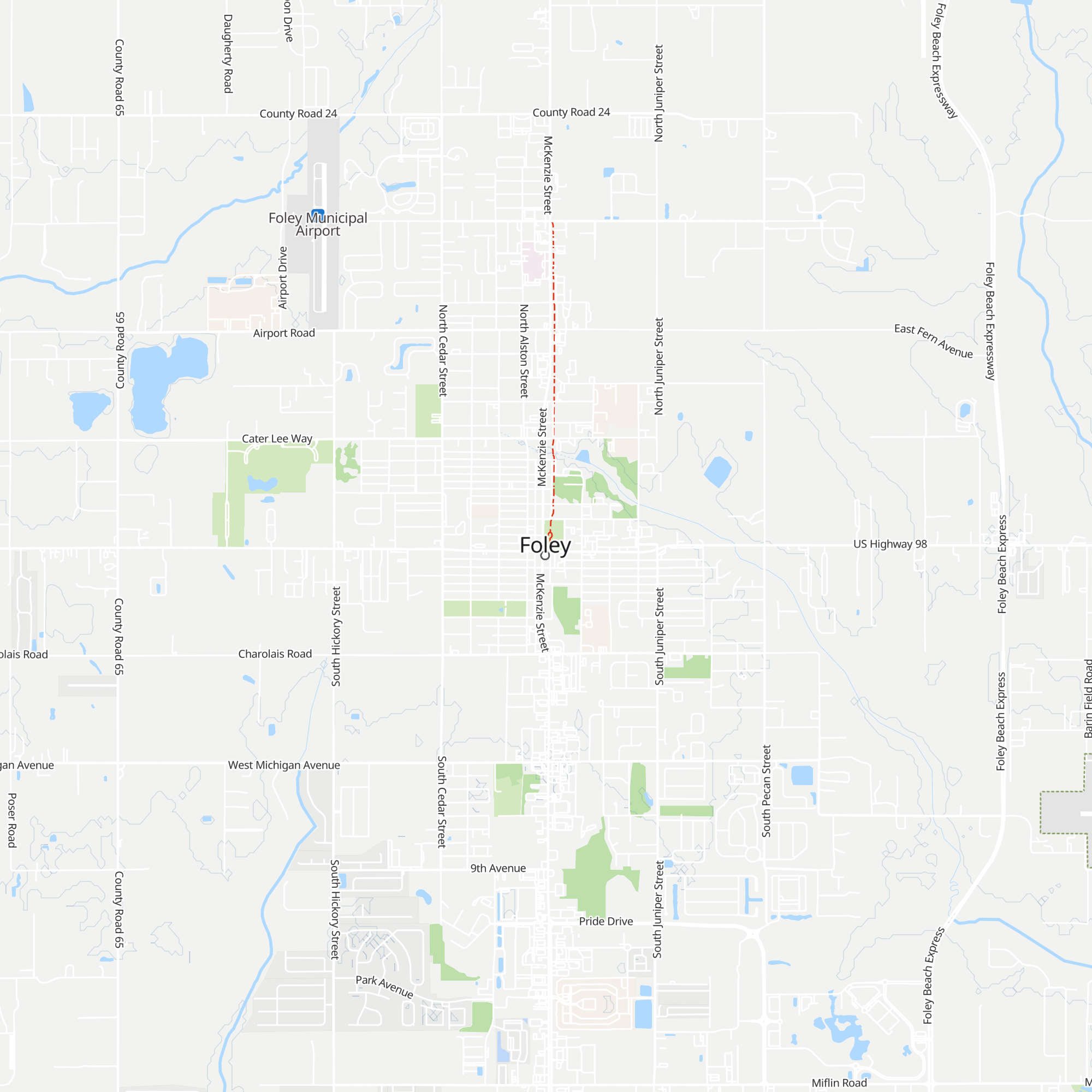 Foley Welcome Center map