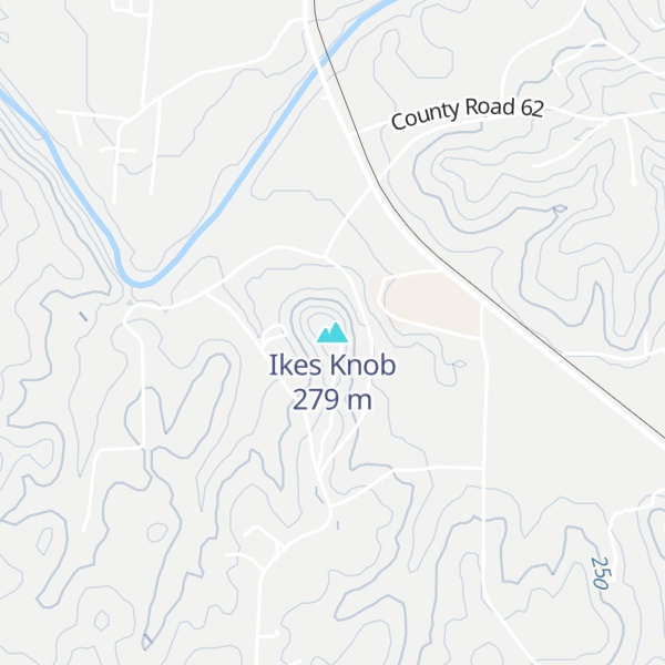 Map of Ikes Knob