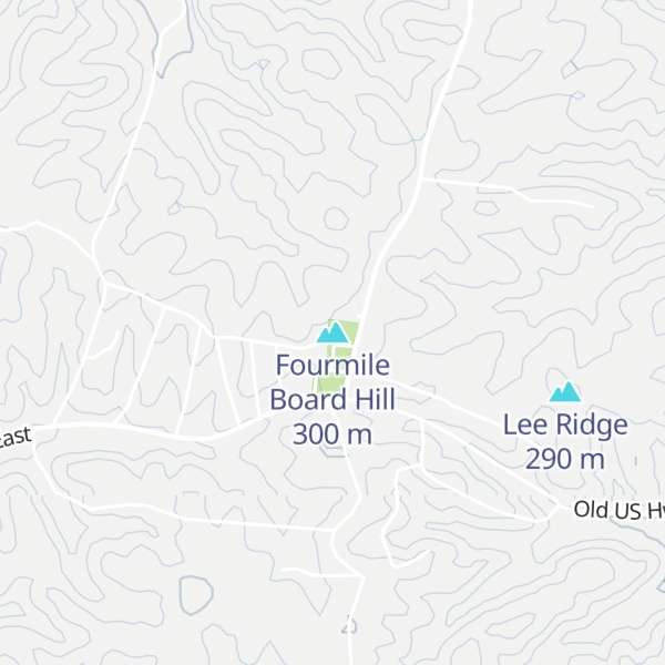 Map of Fourmile Board Hill