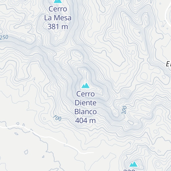 Map of Cerro Diente Blanco