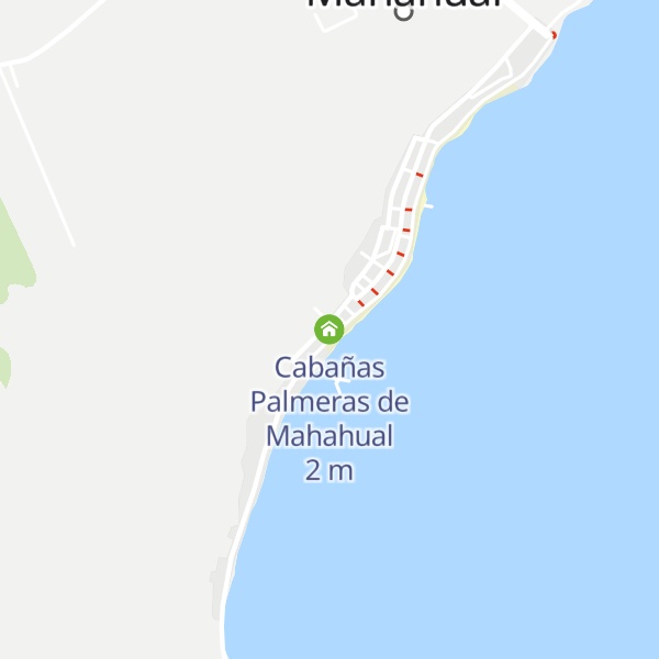 Map of Cabañas Palmeras de Mahahual