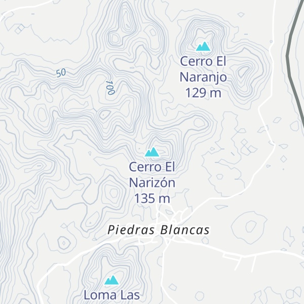 Map of Cerro El Narizón