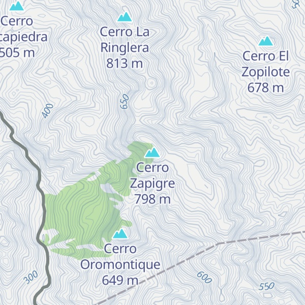 Map of Cerro Zapigre