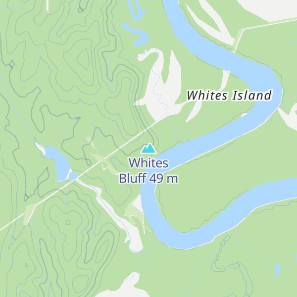Map of Whites Bluff