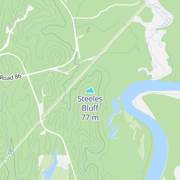 Map of Steeles Bluff