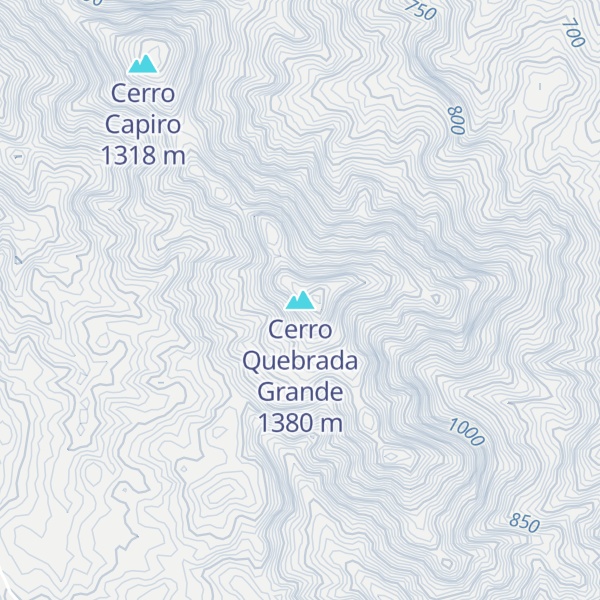 Map of Cerro Quebrada Grande