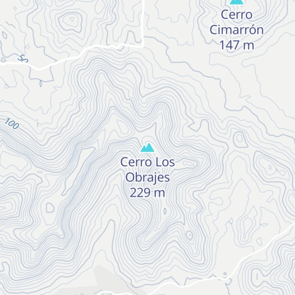 Map of Cerro Los Obrajes