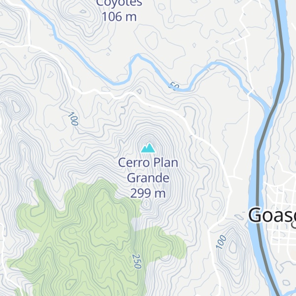 Map of Cerro Plan Grande